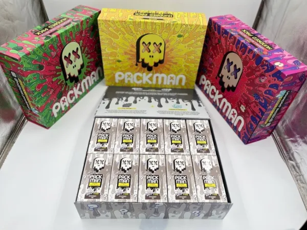 Packman 1G Disposable vape pen showcasing vibrant packaging and sleek design.