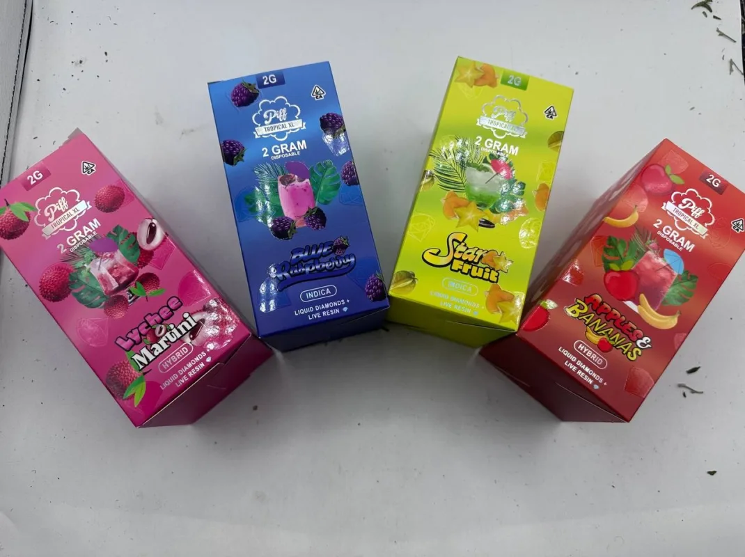 A Piff 2G Disposable vape device, showcasing its modern design and colorful branding, set against a clean backdrop.