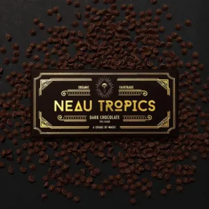 Neau Tropics THC-infused chocolate bars with rich, decadent packaging.